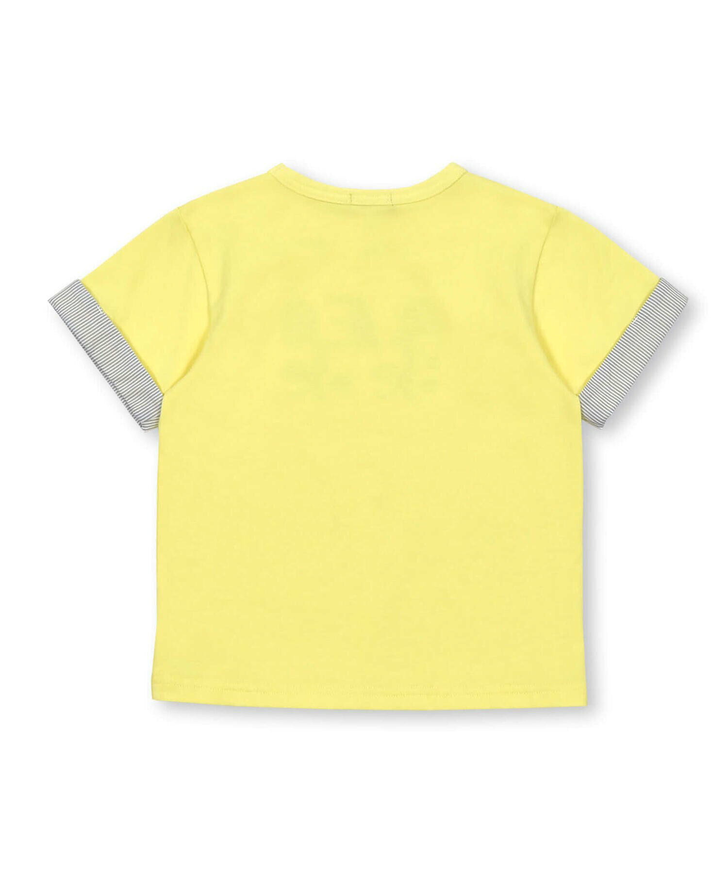 【お揃い】グラフィックロゴプリント袖切り替え半袖Tシャツ(90~150cm)